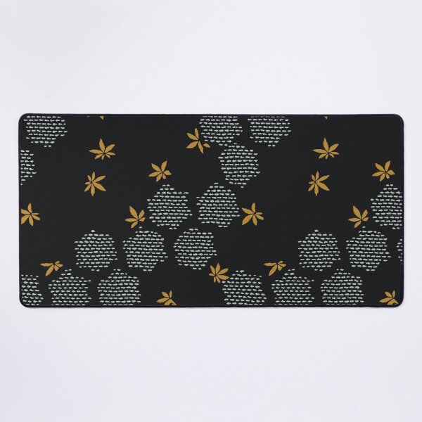 Item preview, Japanese Maple Leaves with Hexagon - seamless vintage pattern designed and sold by Japan Design Prints.