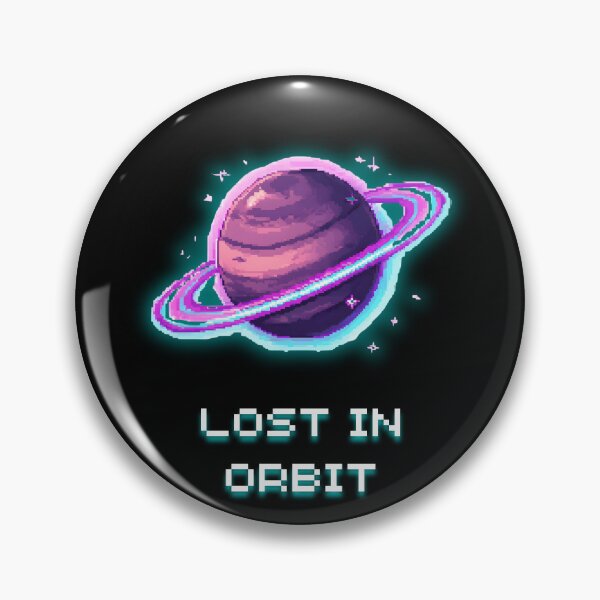 Item preview, Lost In Orbit - Retro Saturn Planet Pixel Art designed and sold by JonyDG.