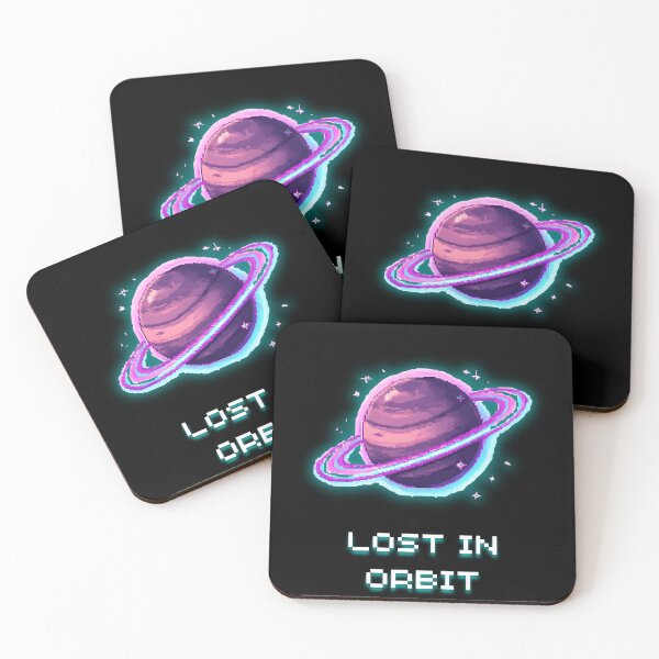 Item preview, Lost In Orbit - Retro Saturn Planet Pixel Art designed and sold by JonyDG.