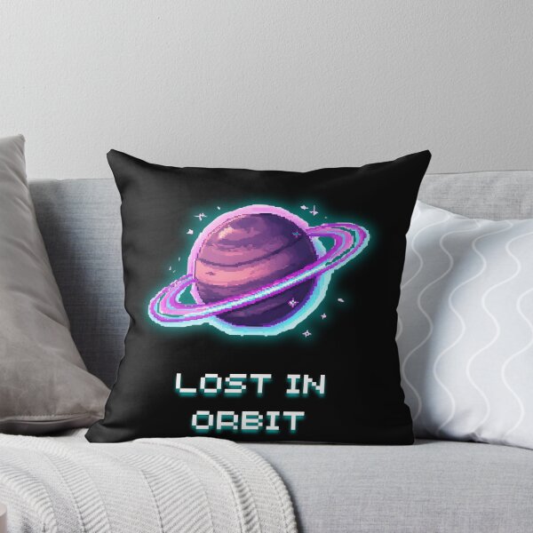 Item preview, Lost In Orbit - Retro Saturn Planet Pixel Art designed and sold by JonyDG.