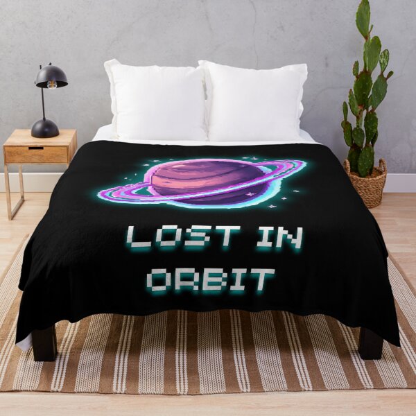 Item preview, Lost In Orbit - Retro Saturn Planet Pixel Art designed and sold by JonyDG.