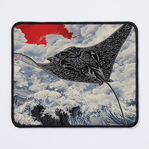 Item preview, Sky Ray – Surreal Manta over Waves designed and sold by Mystikos Art.