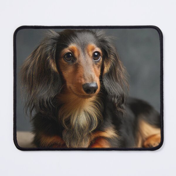 Item preview, Black and Tan Longhaired Dachshund designed and sold by Elisabeth Lucas.