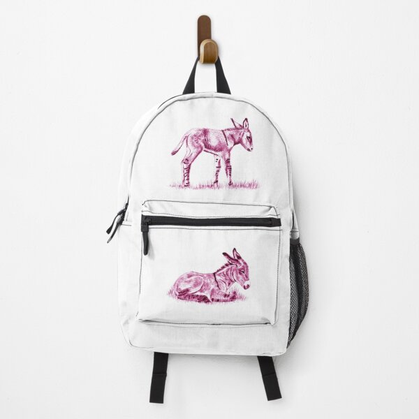 Item preview, Drawing of a lying donkey - pink colorized version designed and sold by SylvieG18.