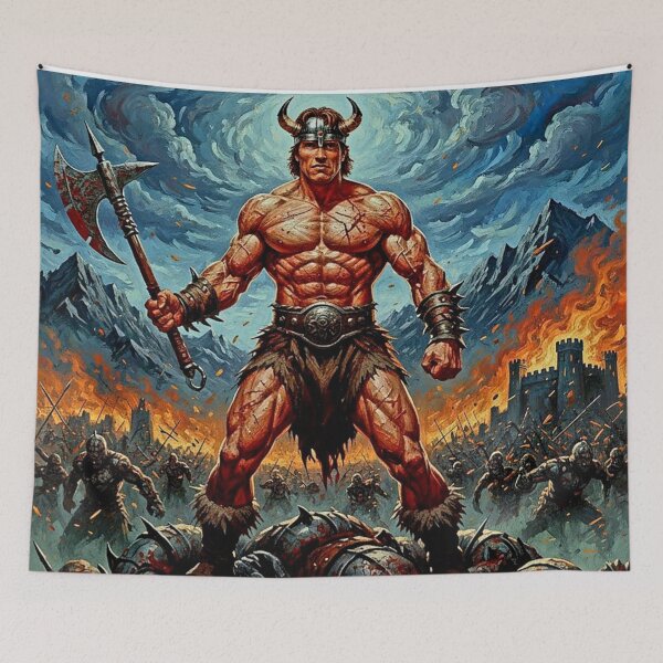 Item preview, Savage Conquest: Eternal Barbarian King Wall Art designed and sold by Art's Diner.