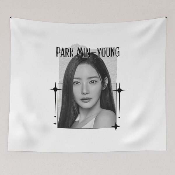 Item preview, Park Min-young (박민영) Korean actress South Korean celebrity K-drama star Korean film Scrapbook Collage Cozy Y2K Vintage Design designed and sold by HELL0WBELLO.