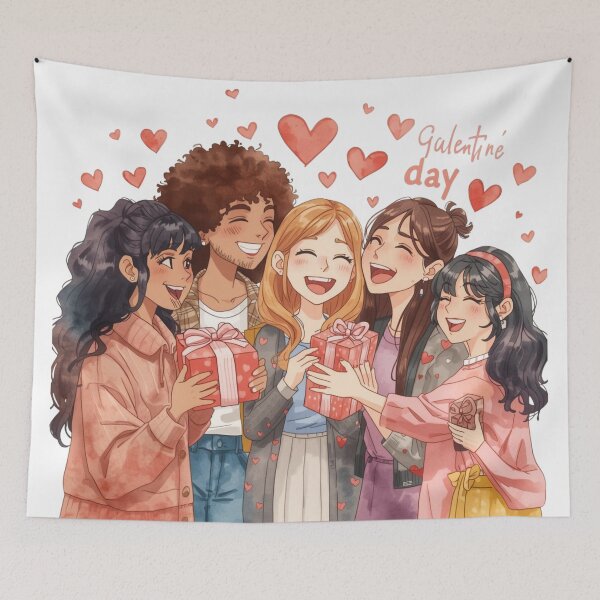 Artikelvorschau, Kunst zum Galentine's Day – Feier der besten Freundinnen entworfen und verkauft von EchoPrint Co..