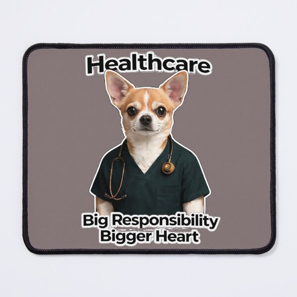 Item preview, Realistic Chihuahua Nurse Gift - Healthcare Dog in Scrubs Appreciation designed and sold by Pulse & Paws | Pop Culture Tees and Stickers.