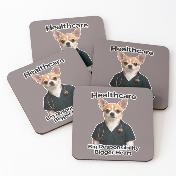 Item preview, Realistic Chihuahua Nurse Gift - Healthcare Dog in Scrubs Appreciation designed and sold by Pulse & Paws | Pop Culture Tees and Stickers.