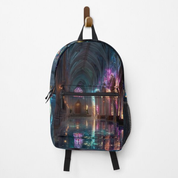 Item preview, Stained Glass Cathedral Interior With Light Reflections Gothic Art designed and sold by ArgentoArt.