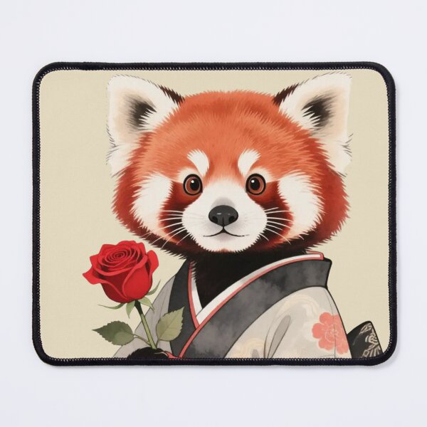 Artikelvorschau, Kimono Rose- Red Panda entworfen und verkauft von Avalon Art.