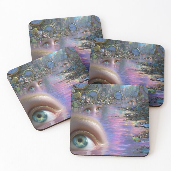 Item preview, Time River – Surreal Eyes and Clocks designed and sold by Mystikos Art.