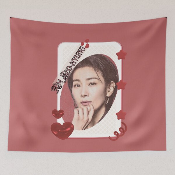 Item preview, Kim Seo-hyung (김서형) Korean actress South Korean celebrity K-drama star Korean film  illustration Red Aesthetic Collage Design designed and sold by AJUNICE STUDIO.