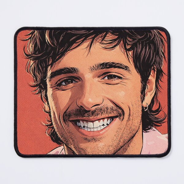 Item preview, Portrait of Jacob Elordi smiling (fan art) designed and sold by PopCultureAndStuff.