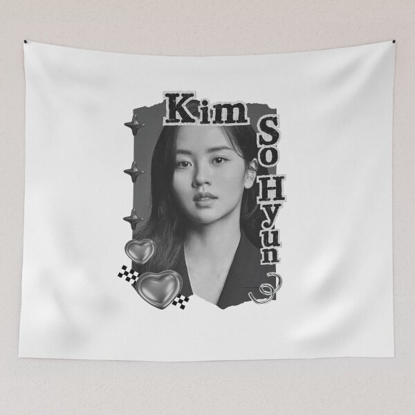 Item preview, Kim So-hyun (김소현) Korean actress South Korean celebrity K-drama star Korean film n Black and White Collage Digital Art Portrait designed and sold by AJUNICE STUDIO.