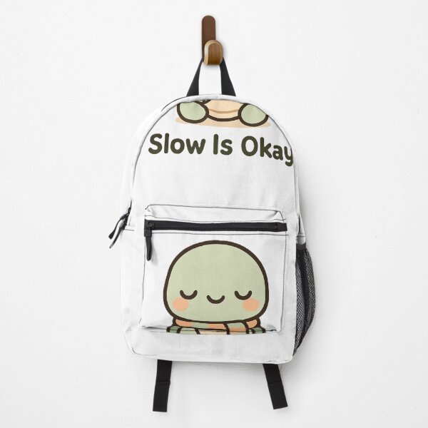 Item preview, Kawaii Turtle Slow Is Okay Sweet Wellbeing Message designed and sold by Serge-Design.