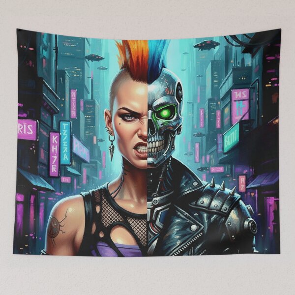 Item preview, Neon Rebellion: Anatomical Cyberpunk Punk Pinup Art designed and sold by Art's Diner.