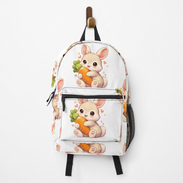 Item preview, Cute Bunny Holding a Carrot – Kawaii Rabbit Illustration designed and sold by The-Radiologist.