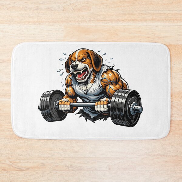 Item preview, Ferocious Beagle Dog Muscles Barbell Curl designed and sold by Primal Pump Co LTD.