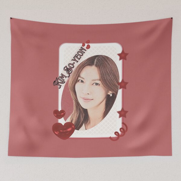 Item preview, Kim So-yeon (김소연) Korean actress South Korean celebrity K-drama star Korean film  illustration Red Aesthetic Collage Design designed and sold by AJUNICE STUDIO.