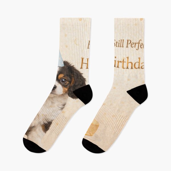 Item preview, Belated Birthday Cavalier Spaniel Puppy Card designed and sold by GivingJoy.