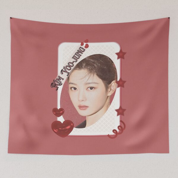 Item preview, Kim Yoo-jung (김유정) Korean actress South Korean celebrity K-drama star Korean film  illustration Red Aesthetic Collage Design designed and sold by AJUNICE STUDIO.