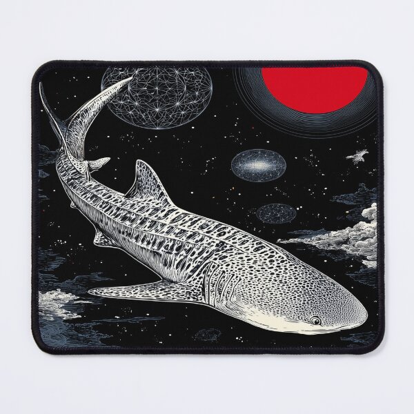 Item preview, Stellar Drift – Whale Shark in Cosmic Ocean designed and sold by Mystikos Art.