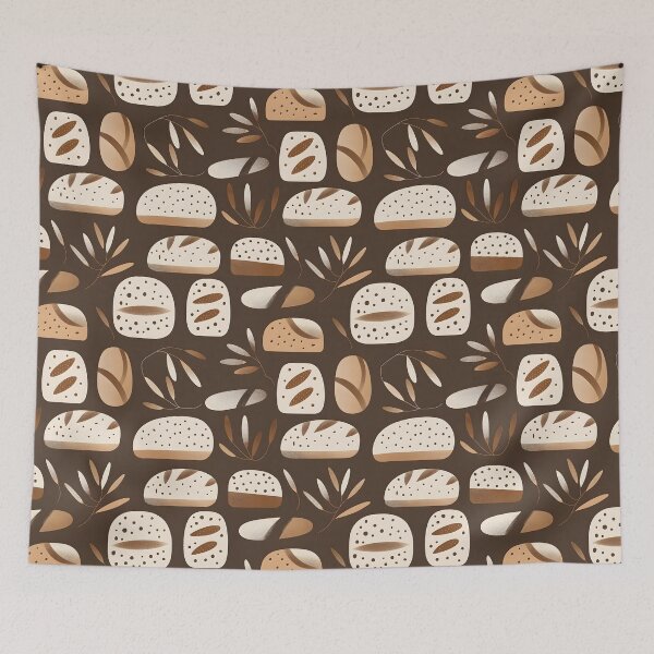 Item preview, Sourdough Bread Seamless Pattern designed and sold by palaco210.