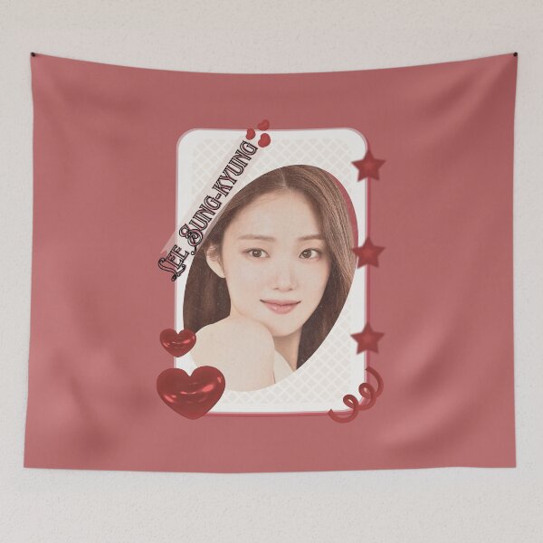 Item preview, Lee Sung-kyung (이성경) Korean actress South Korean celebrity K-drama star Korean film  illustration Red Aesthetic Collage Design designed and sold by AJUNICE STUDIO.