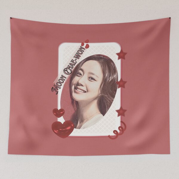 Item preview, Moon Chae-won (문채원) Korean actress South Korean celebrity K-drama star Korean film  illustration Red Aesthetic Collage Design designed and sold by AJUNICE STUDIO.