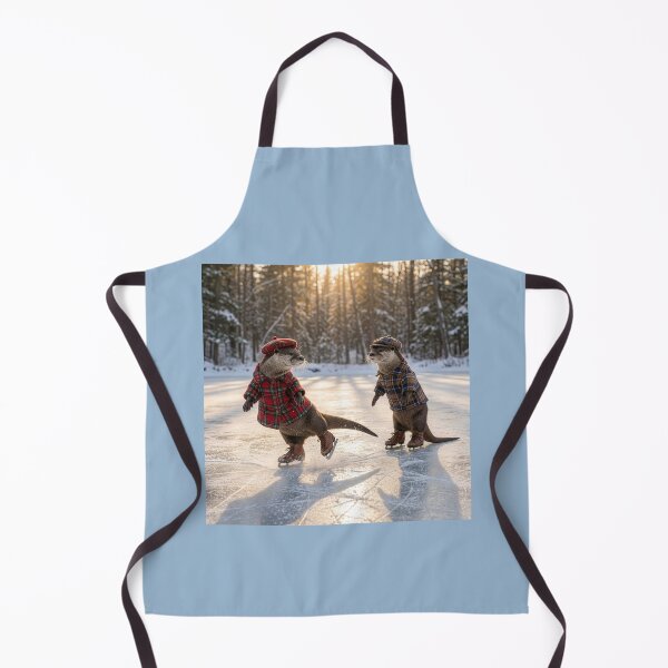Item preview, Otter Couple Ice Skating at Sunset designed and sold by Tridentulus.