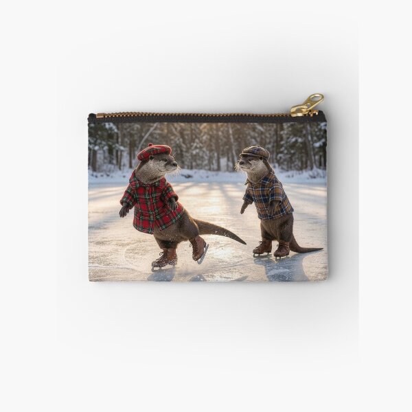 Item preview, Otter Couple Ice Skating at Sunset designed and sold by Tridentulus.
