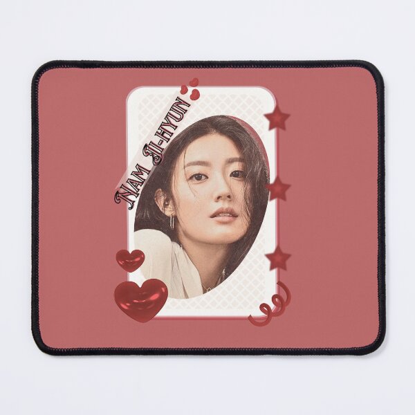 Item preview, Nam Ji-hyun (남지현) Korean actress South Korean celebrity K-drama star Korean film illustration Red Aesthetic Collage Design designed and sold by AJUNICE STUDIO.