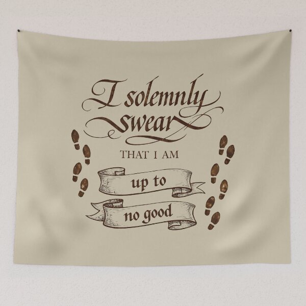 Item preview, I Solemnly Swear – Mischief Oath Typography designed and sold by agearb.