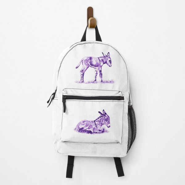 Item preview, Drawing of a lying donkey - colorized purple blue version designed and sold by SylvieG18.