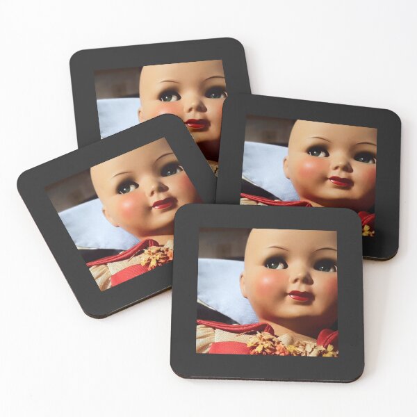 Item preview, Vintage Doll Close-Up – Creepy Porcelain Face Photography designed and sold by BlueRidgeBazaar.