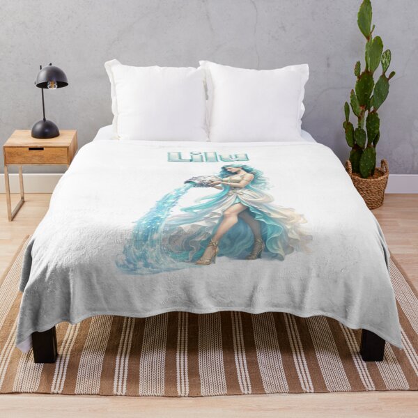 Item preview, Lilu Aquarius Zodiac Name Water Bearer Design designed and sold by AlexLineArt.