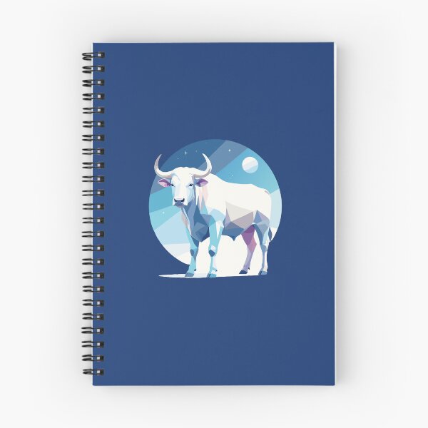 Item preview, Ox Cartoon Night Illustration designed and sold by apiecebyap.