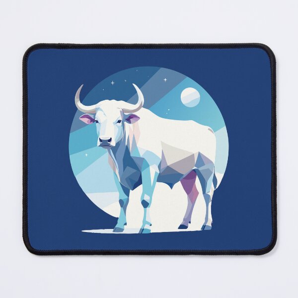 Item preview, Ox Cartoon Night Illustration designed and sold by apiecebyap.