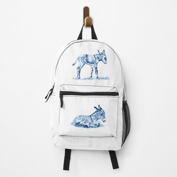 Item preview, Drawing of a lying donkey - blue colorized version designed and sold by SylvieG18.