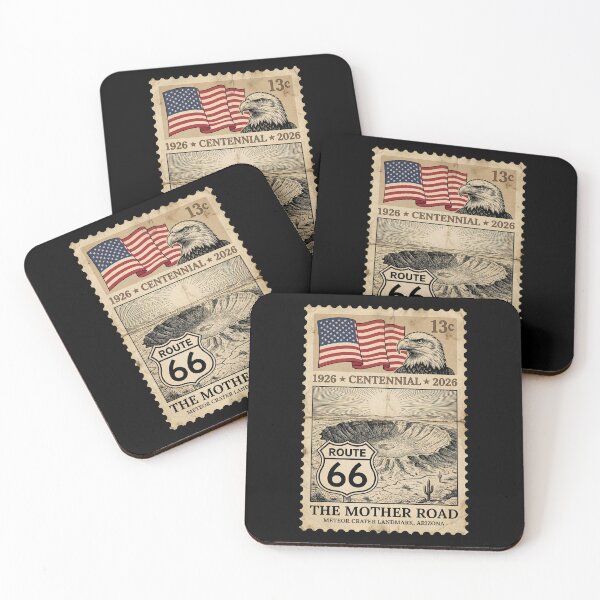 Item preview, Route 66 Meteor Crater Landmark - Arizona Centennial Stamp Art designed and sold by G350.