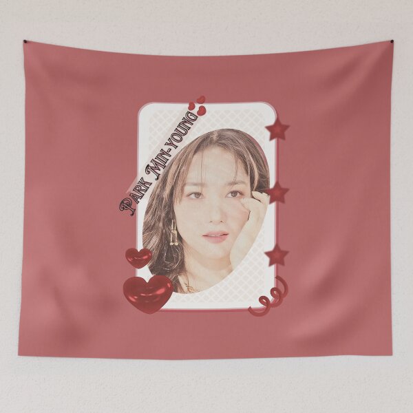 Item preview, Park Min-young (박민영) Korean actress South Korean celebrity K-drama star Korean film  illustration Red Aesthetic Collage Design designed and sold by AJUNICE STUDIO.