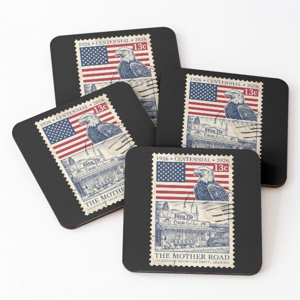Item preview, Route 66 Legendary Snow Cap Drive-In - Arizona Retro Stamp designed and sold by G350.