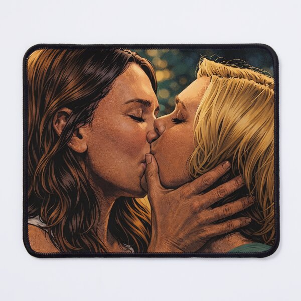 Item preview, Passionate kiss between Carol and Zosia (fan art) designed and sold by PopCultureAndStuff.