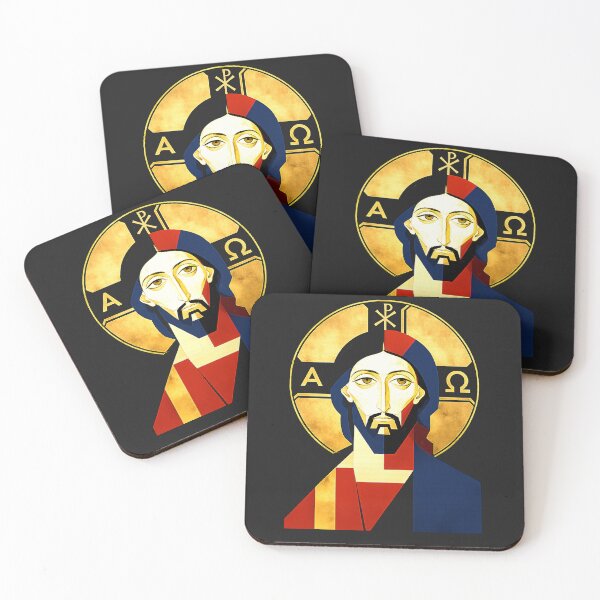 Item preview, Alpha & Omega Modern Icon (Bauhaus Christ Portrait) designed and sold by Sanctum Icons.