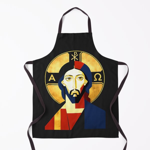 Item preview, Alpha & Omega Modern Icon (Bauhaus Christ Portrait) designed and sold by Sanctum Icons.