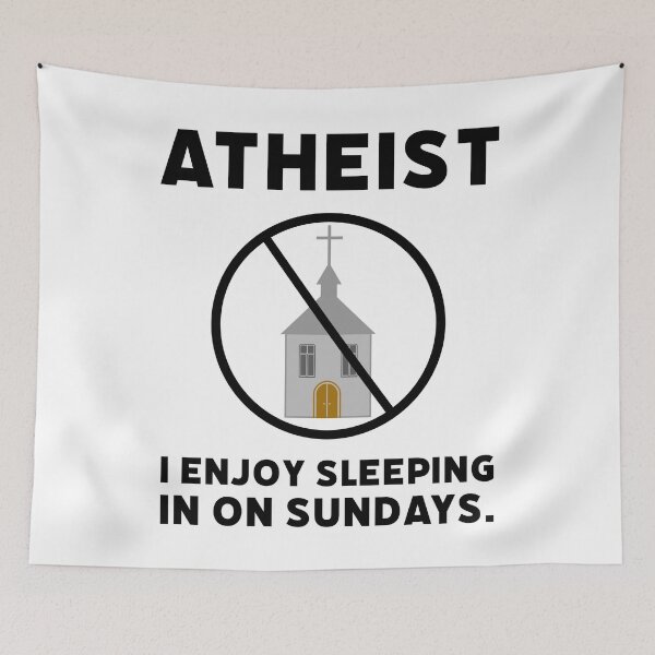 Item preview, Atheist I enjoy sleeping in on Sundays.  designed and sold by Rachel the Artist .