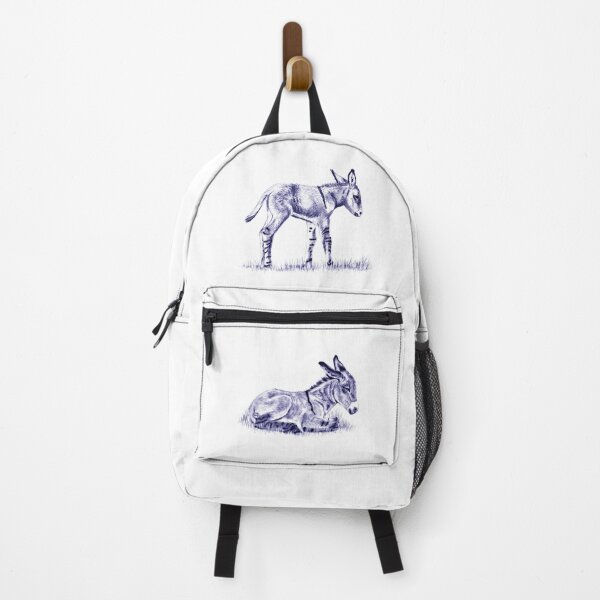 Item preview, Drawing of a reclining donkey foal - navy blue colored version designed and sold by SylvieG18.
