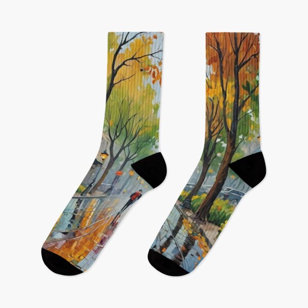 Item preview, Rain Washed Autumn City Walk designed and sold by LumAIere.com.