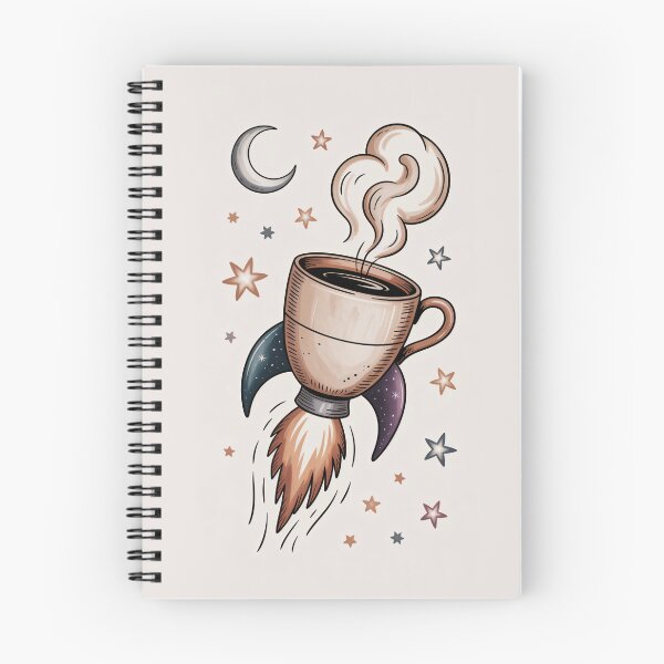 Item preview, Coffee Rocket – Minimal Space Coffee Illustration designed and sold by Pluto ⭐️.
